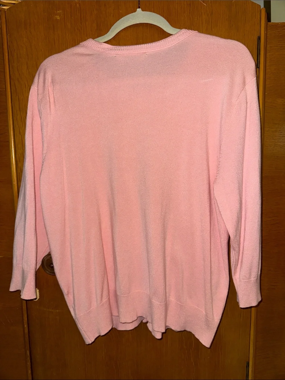 Ellen Tracy Light Pink Button-Front Knit Cardigan - XL - Picture 5 of 5